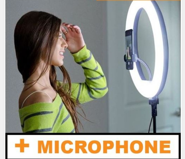 LED 10 Inch Ring Light With /BT Remote/Phone Holder/Tripod