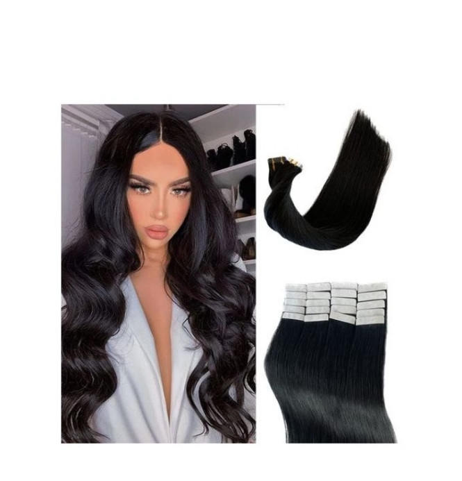 Tape In Hair Extensions Real Human 20 Inch Double Sided