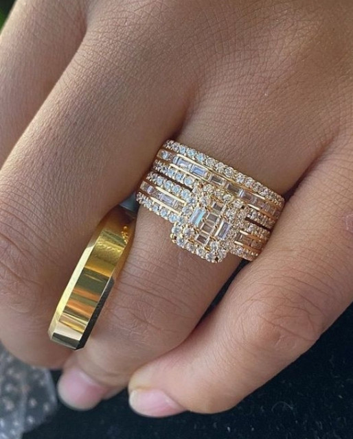 Beautiful Non Fading Gold Wedding/Engagement Rings