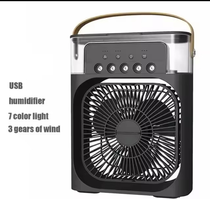 3 In 1 Portable Humidifier Fan Mini Air Conditioners USB Mini fan LED Night Light Water Mist Fun Air Cooler Humidifie For Home