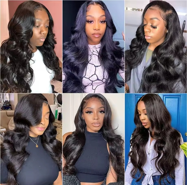 250 Density Body Wave Lace Front Wig 13x4 13x6 40 Inch 5x5 Lace Closure Wig Gluless Tra