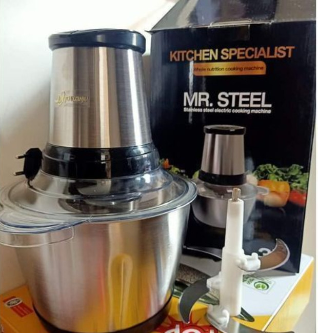 MR. STEEL Multi-Purpose Food Processor-Blender- Yam Pounder 3L