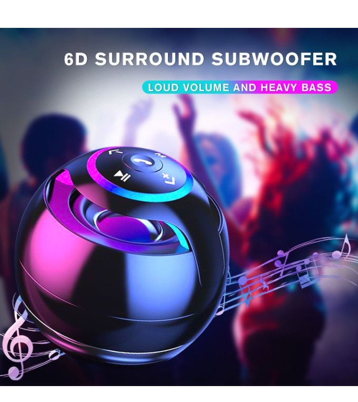 Portable Bluetooth Speaker Mini Wireless Speaker Radio FM- Black