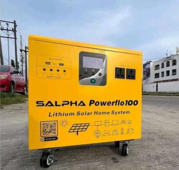 Salpha Energy Rechargeable Powerflo100 Portable Solar Generator & Inverter